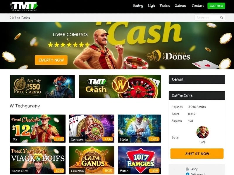 TMT Cash is your premier online gambling destination, offering a wide range of casino games, exclusive bonuses, and secure, licensed services. Play slots, poker, roulette, and more at tmtcash.com today.